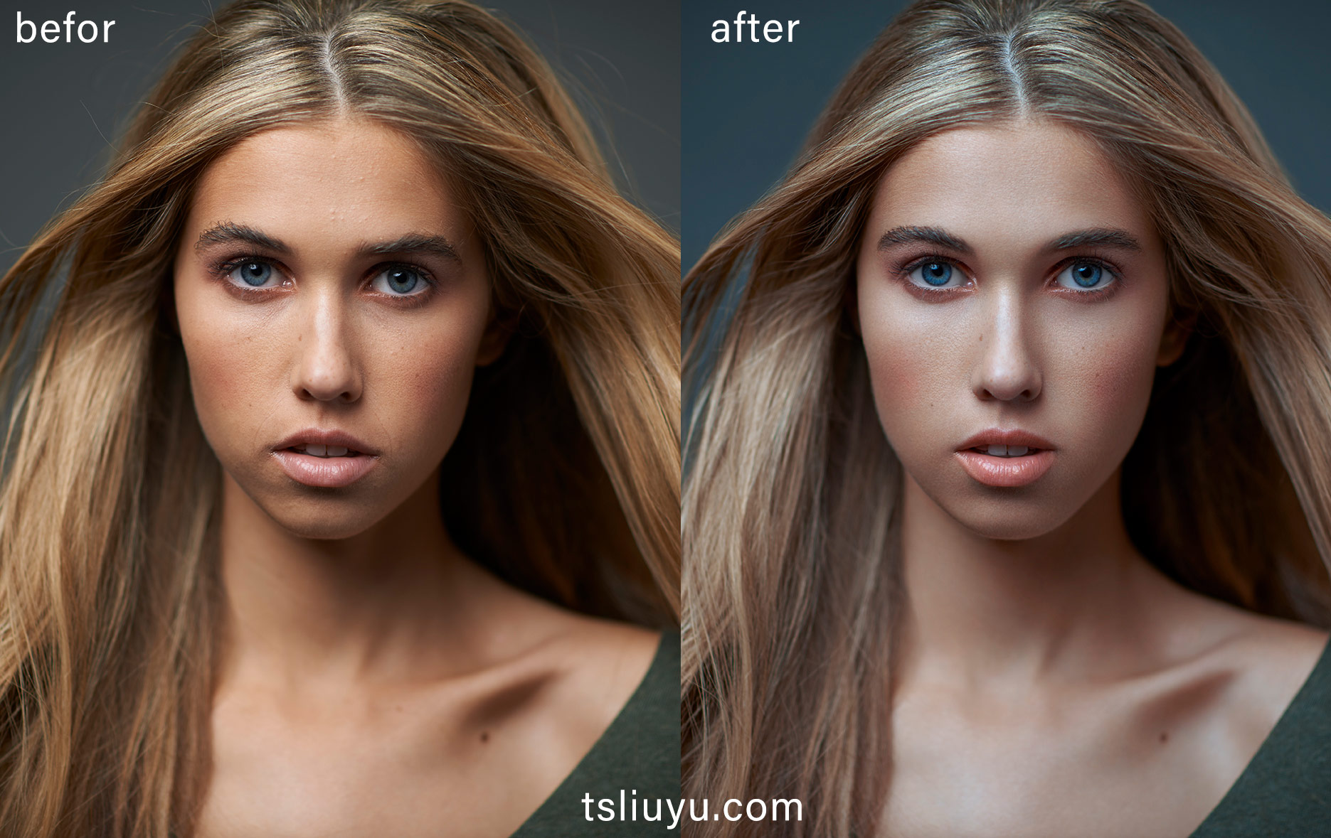 欧美女士棚拍半身特写 人像精修调色练习(附TIFF原图&PSD源文件) 欧美女士棚拍半身特写 人像精修调色练习(附TIFF原图&PSD源文件)