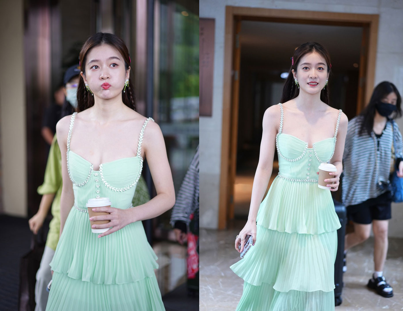 人像修图练习素材 JPG格式原图 张雪迎早期绿色抹胸裙路透照 人像原图 第1张-修图人 人像修图练习素材 JPG格式原图 张雪迎早期绿色抹胸裙路透照 人像原图 第1张